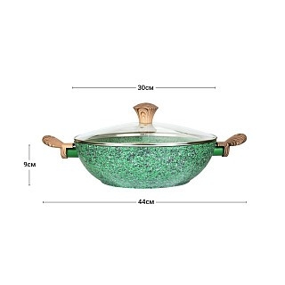 Сковорідка ВОК Fissman MALACHITE 30x9 см (4309) Сковорідка ВОК Fissman MALACHITE 30x9 см (4309)