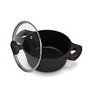 Каструля Fissman 20x9,3 см / 2,4 л EVOLUTION зі скляною кришкою литий алюміній з антипригарним покриттям (14580)