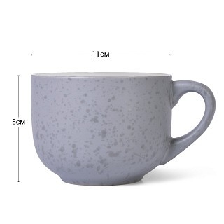 Кухоль Fissman 450 мл, колір СІРИЙ (6087)