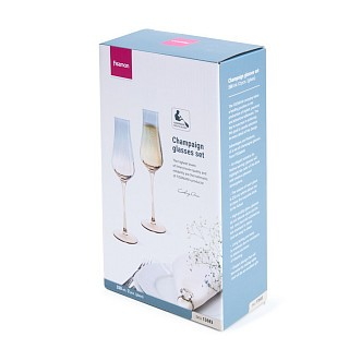 Набор из 2-х бокалов Fissman для шампанского 250 мл. стекло (13683)
