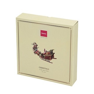 Фруктиница Fissman CHRISTMAS 2-ярусная 19-27 см фарфор (14010)