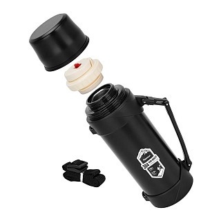 Термос Fissman 2000 мл чорний нержавіюча сталь (9872)