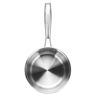 Ківш Fissman PREMIUM ONE 16x9 см / 1,6 л зі скляною кришкою нержавіюча сталь (15090)