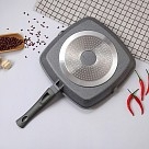 Квадратна сковорідка-гриль Fissman GREY STONE 24x4 см (4977)