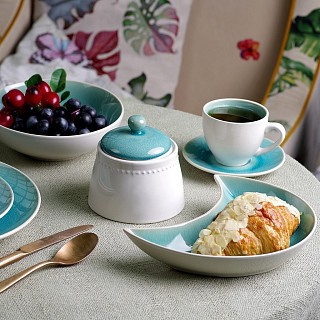 Цукорниця Fissman CELINE 450 мл, колір лазурний кераміка (6231)