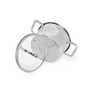 Каструля Fissman TIERNO 16x9,5 см / 1,5 л зі скляною кришкою нержавіюча сталь (5489)