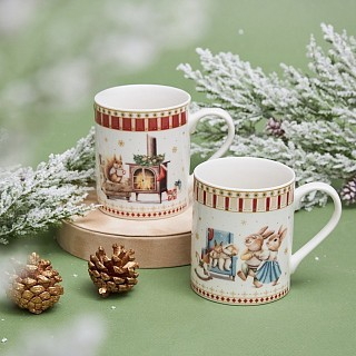 Набор из 2-х кружек Fissman 360 мл MIRACLE фарфор (13748)