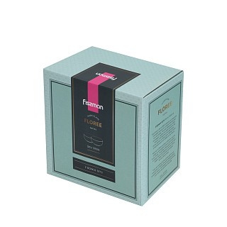 Набор из 2-х мисок Fissman 18 см FLOREE 1200 мл фарфора (3659)