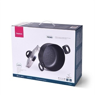 Каструля Fissman PROMO 6,9 л з скляною кришкою (14994)