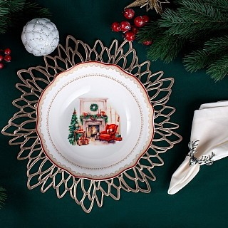 Салатник Fissman CHRISTMAS EVE 23,5x6,5 см фарфор (16029)