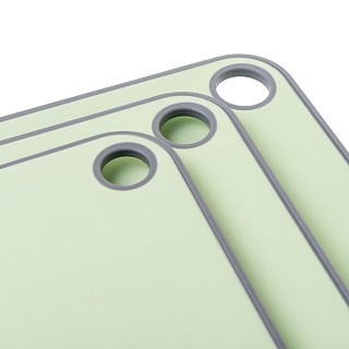 Набір з 3-х обробних дощок Fissman 41х28, 36х24, 31х20, колір Зелений пластик, ТПР (8056)