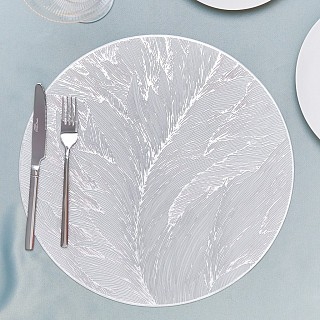 Сервірувальний килимок Fissman круглий 38 см ПВХ ціна за 1од (0728)