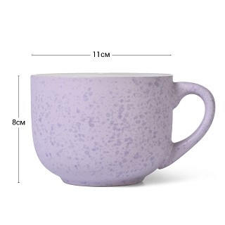 Кружка Fissman 450 мл, цвет сиреневый (6085)