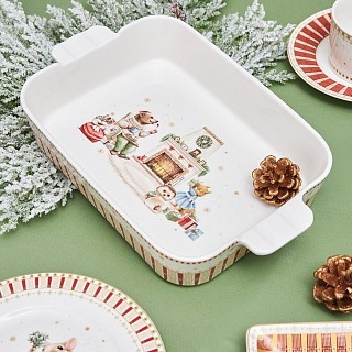 Форма для запекания Fissman 25х19х6 см MIRACLE фарфор (13749)