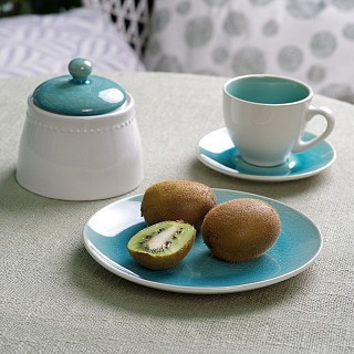 Тарілка Fissman CELINE 26,3 см, колір лазурний порцеляна (6222)