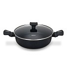 Сотейник Fissman зі скляною кришкою FERRO 26x7,5 см 3,49 л алюміній з антипригарним покриттям (14526)