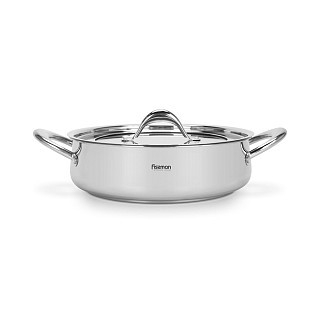 Сотейник Fissman ABSOLUTE PRO 26x7,5 см / 3,9 л зі скляною кришкою нержавіюча сталь (5548)
