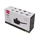 Ківш Fissman 16x8 см / 1,45 л ADELINA зі скляною кришкою алюміній з антипригарним покриттям (14626)