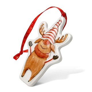 Новогодняя ёлочная игрушка Fissman 5х8 см доломит (0403)