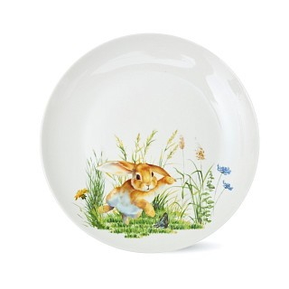 Набор из 4-х тарелок Fissman RABBIT 20 см фарфора (13721)
