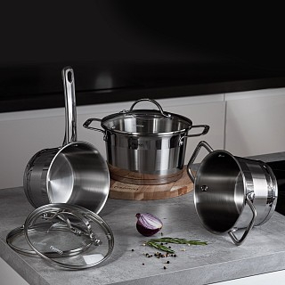 Ковш Fissman TIERNO 16x9,5 см/1,5 л со стеклянной крышкой нержавеющая сталь (5488) Ковш Fissman TIERNO 16x9,5 см/1,5 л со стеклянной крышкой нержавеющая сталь (5488)