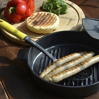 Кругла пательня-гриль Fissman 26x5 см з боковими ручками (4072) Кругла пательня-гриль Fissman 26x5 см з боковими ручками (4072)