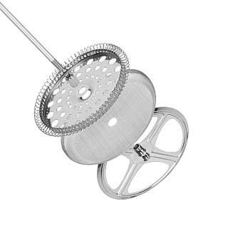 Заварочный чайник Fissman с поршнем 1000 мл с двойными стенками стеклянная колба (9126)