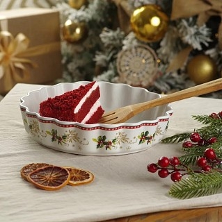 Форма для запікання Fissman CHRISTMAS 24,6 см фарфор (13792) Форма для запікання Fissman CHRISTMAS 24,6 см фарфор (13792)