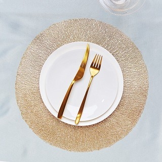 Сервірувальний килимок Fissman круглий 38 см ПВХ ціна за 1од (0724)