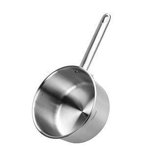 Ківш Fissman MASTER CHEF 18х10 см / 2,3 л зі скляною кришкою нержавіюча сталь (15095)