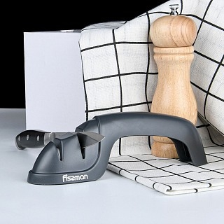 Точилка для ножей Fissman 19,5x4,5x6 см двух шаговая заточка (2977)