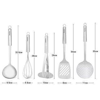 Набір кухонних інструментів Fissman ZONDA 6 пр. (нерж.сталь) (1229)