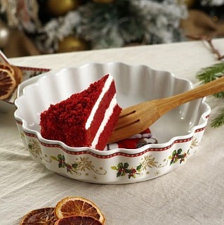 Форма для запікання Fissman CHRISTMAS 24,6 см фарфор (13792) Форма для запікання Fissman CHRISTMAS 24,6 см фарфор (13792)