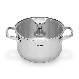 Кастрюля Fissman MASTER CHEF 20x11 см/3,1 л со стеклянной крышкой нержавеющая сталь (15096)