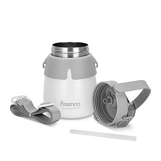 Термос Fissman 800 мл, цвет серый нержавеющая сталь (9864)