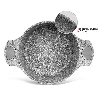 Каструля Fissman PRESTIGE 24x11,5 см / 4,3 л зі скляною кришкою (5042)