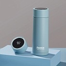 Термос Fissman 390 мл колір голубий нержавіюча сталь (9867)