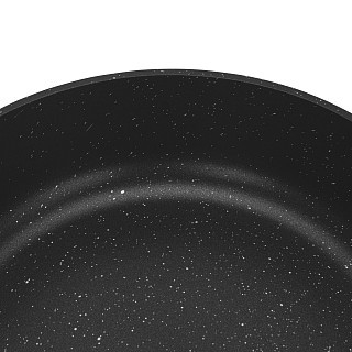 Сотейник Fissman 28x8 см / 4,3 л TITANIUM PRO зі скляною кришкою литий алюміній з антипригарним покриттям (14586)