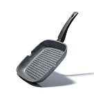 Квадратна сковорідка-гриль Fissman GREY STONE 24x4 см (4977)
