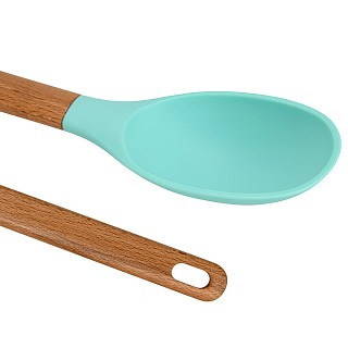 Ложка сервірувальна Fissman 34 см ESSENTIALз дерев`яною ручкою силікон (1108) Ложка сервірувальна Fissman 34 см ESSENTIALз дерев`яною ручкою силікон (1108)