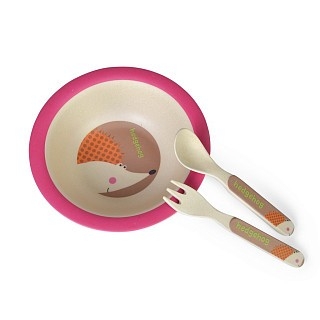 Набір посуду для дітей Fissman 3 предмети Їжачок (8345) Набір посуду для дітей Fissman 3 предмети Їжачок (8345)