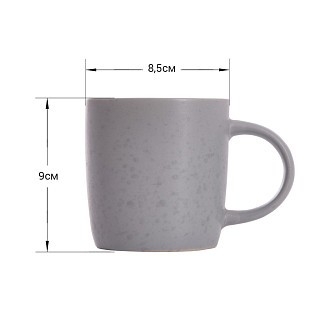 Кружка Fissman 330 мл, цвет СЕРЫЙ (6091)