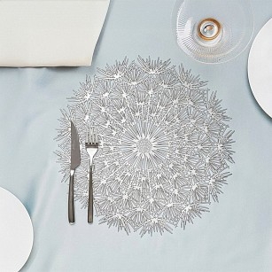 Сервірувальний килимок Fissman круглий 38 см ПВХ ціна за 1од (0721)