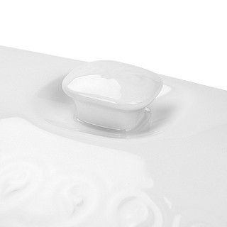 Форма для запікання Fissman прямокутна з кришкою PARMIGIANO 335х215х72 см / 21 л порцеляна (13706)