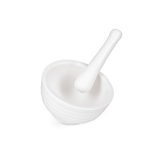 Ступка Fissman 12x6,5 см с пестиком фарфор (14162)