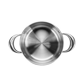 Кастрюля Fissman ABSOLUTE PRO 20x10 см/3,2 л со стеклянной крышкой нержавеющая сталь (5546)