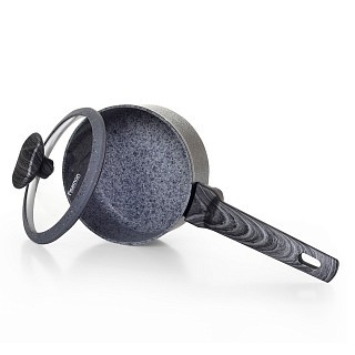 Ківш Fissman CHARM STONE 16x7,8 см 1400 мл зі скляною кришкою (5024)