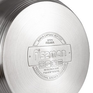 Кастрюля Fissman FELINA 18x11,5см/2,9л. со стеклянной крышкой нержавеющая сталь (5346) Кастрюля Fissman FELINA 18x11,5см/2,9л. со стеклянной крышкой нержавеющая сталь (5346)