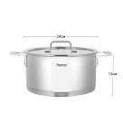 Каструля Fissman FOBUS 24x12 см /5,4 л  із скляною кришкою (5384)