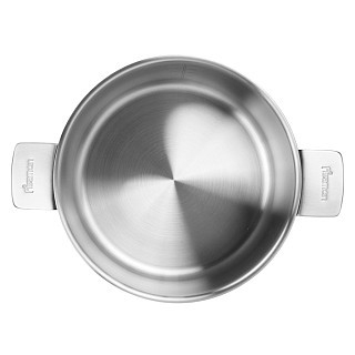 Каструля Fissman PREMIUM ONE 24x13 см / 5,4 л зі скляною кришкою нержавіюча сталь (15092)